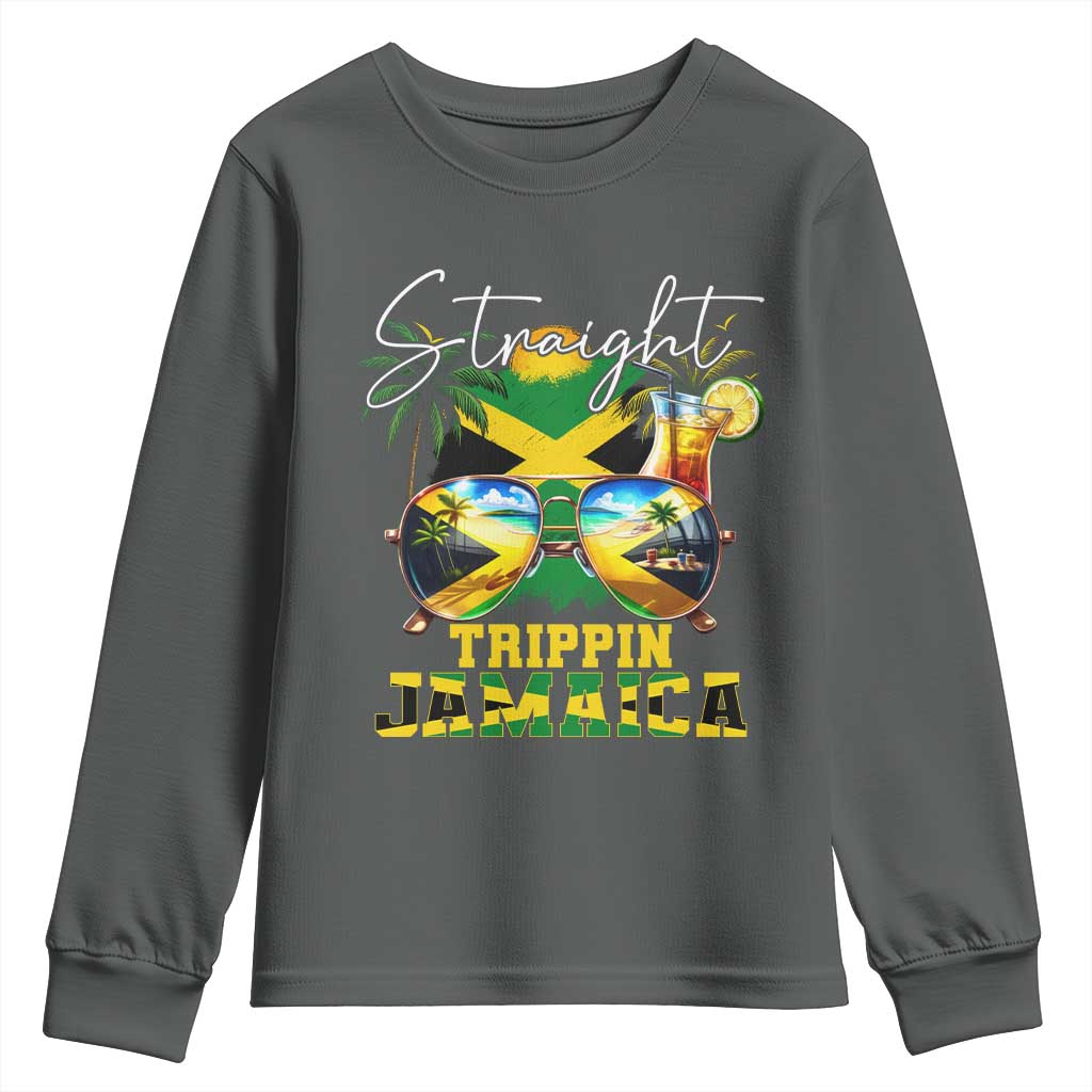 Straight Trippin Jamaica Youth Sweatshirt Family Squad Summer Vacation - Wonder Print Shop