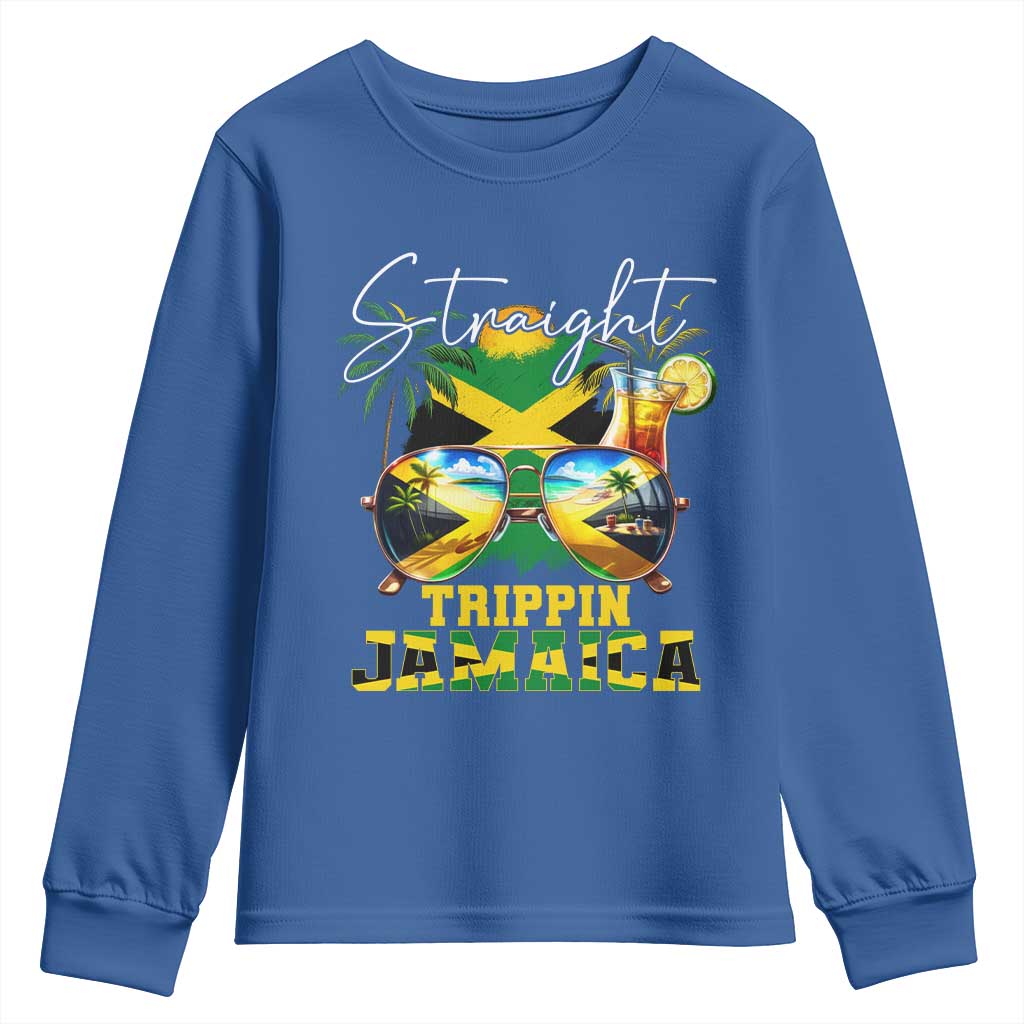 Straight Trippin Jamaica Youth Sweatshirt Family Squad Summer Vacation - Wonder Print Shop