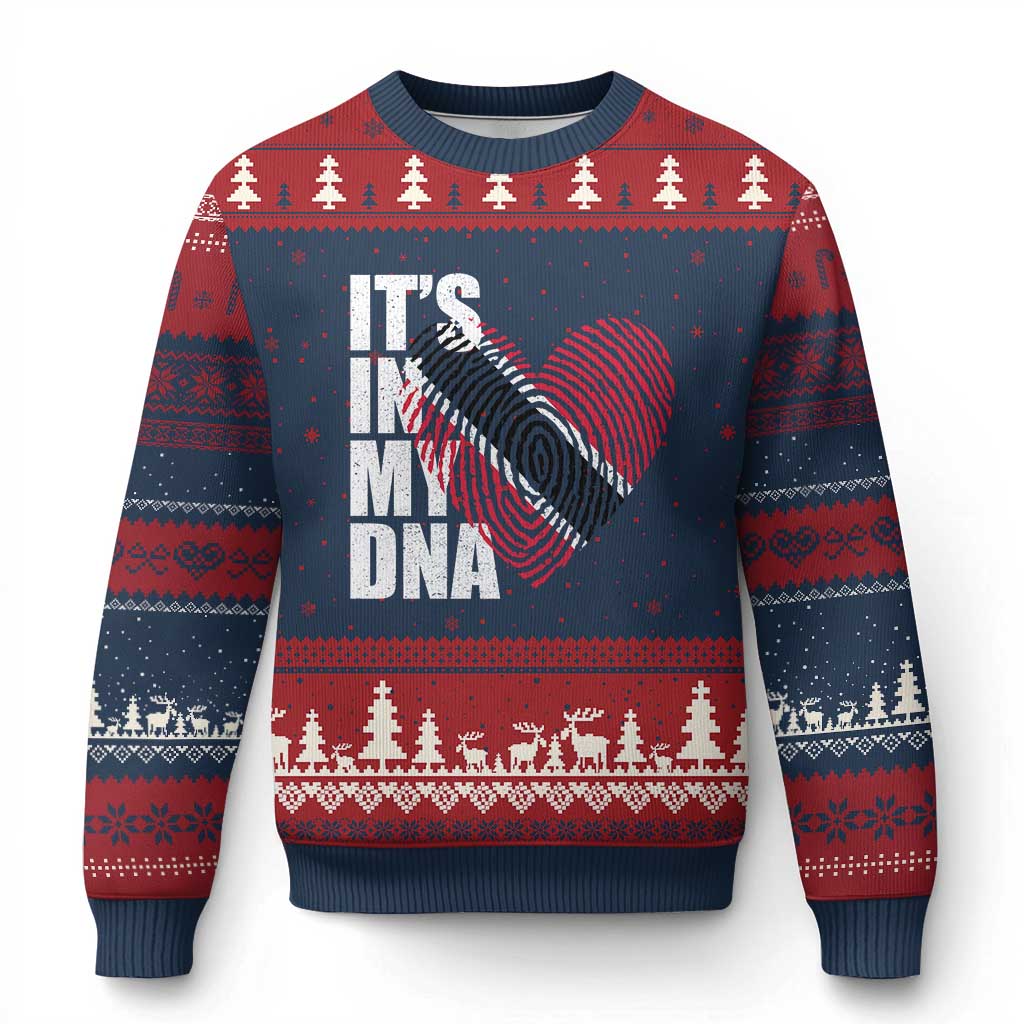 Its In My DNA Trinidadian And Tobagonian Ugly Christmas Sweater Trinidad And Tobago Flag - Wonder Print Shop