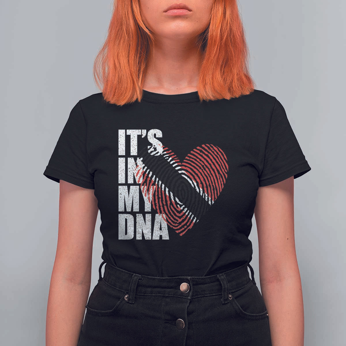 Its In My DNA Trinidadian And Tobagonian T Shirt For Women Trinidad And Tobago Flag - Wonder Print Shop