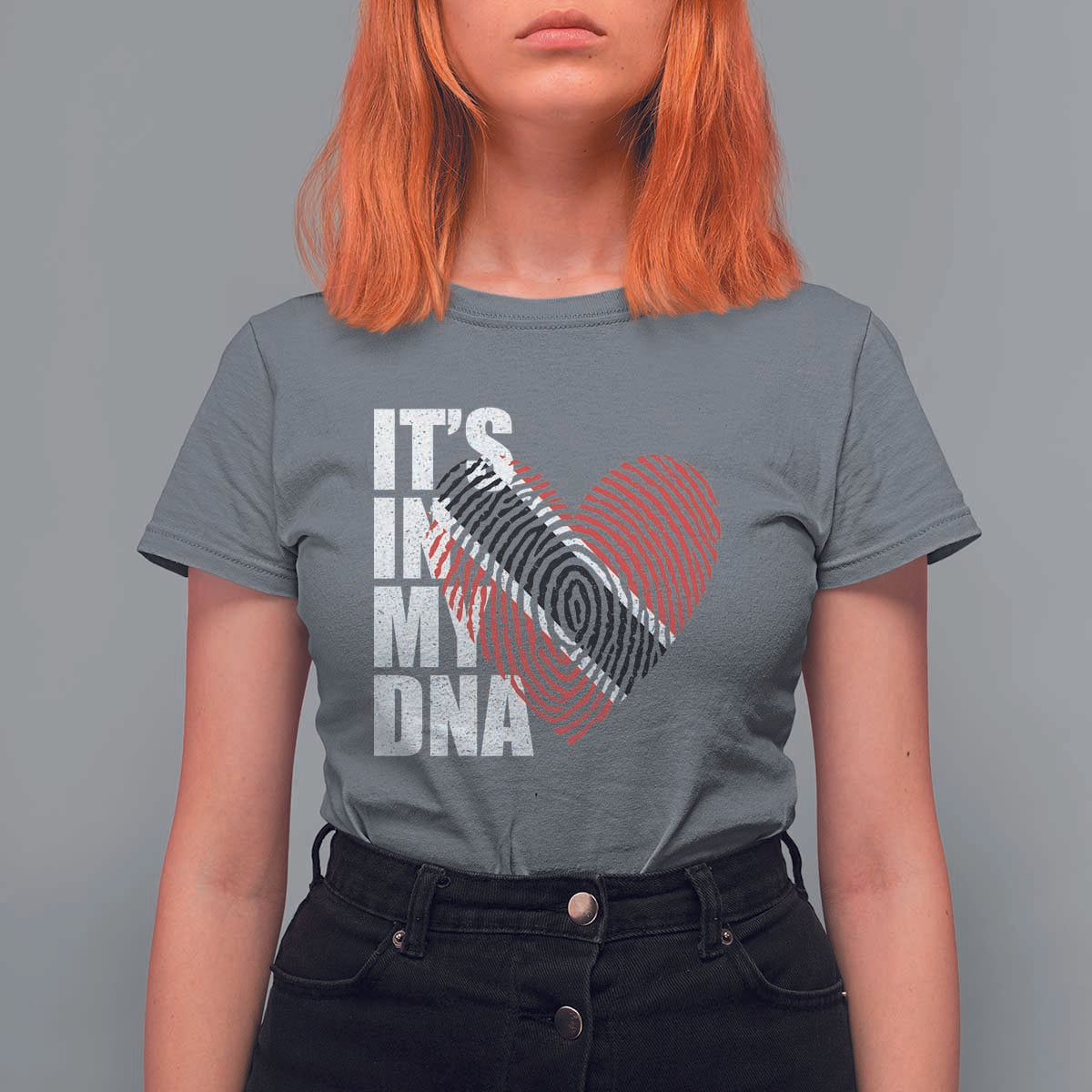 Its In My DNA Trinidadian And Tobagonian T Shirt For Women Trinidad And Tobago Flag - Wonder Print Shop