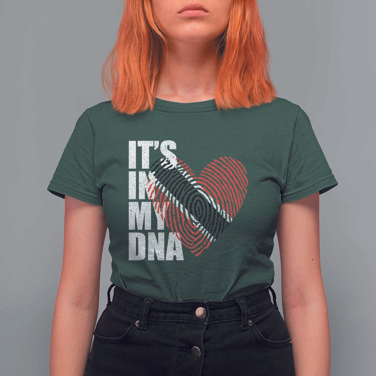 Its In My DNA Trinidadian And Tobagonian T Shirt For Women Trinidad And Tobago Flag - Wonder Print Shop