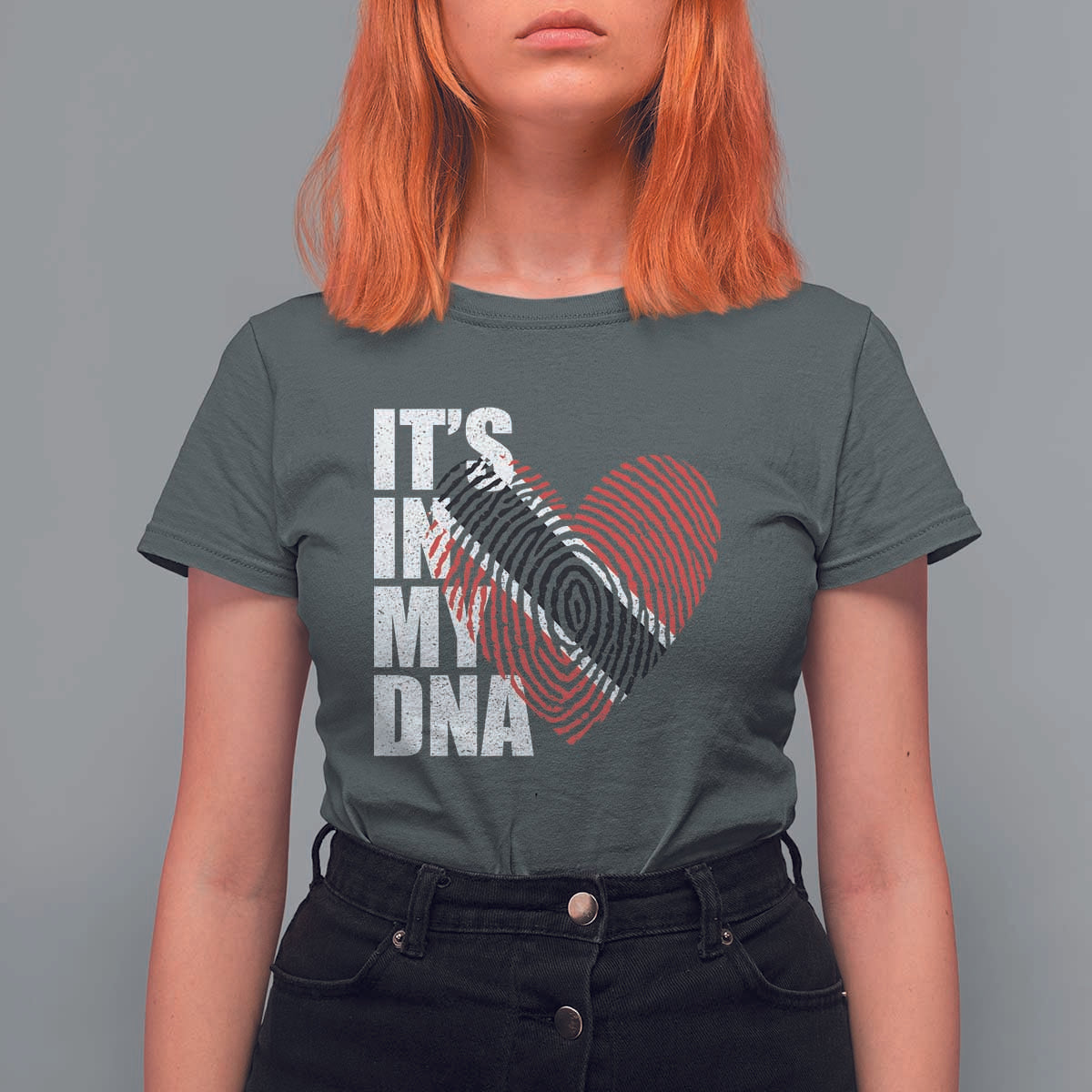 Its In My DNA Trinidadian And Tobagonian T Shirt For Women Trinidad And Tobago Flag - Wonder Print Shop
