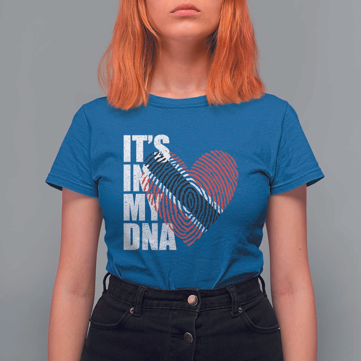 Its In My DNA Trinidadian And Tobagonian T Shirt For Women Trinidad And Tobago Flag - Wonder Print Shop
