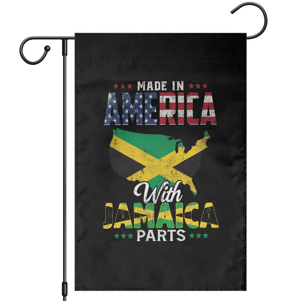 Made In America With Jamaica Parts Garden Flag Jamaican American - Wonder Print Shop