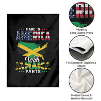 Made In America With Jamaica Parts Garden Flag Jamaican American - Wonder Print Shop