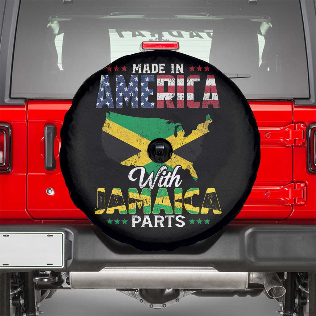 Made In America With Jamaica Parts Spare Tire Cover Jamaican American - Wonder Print Shop