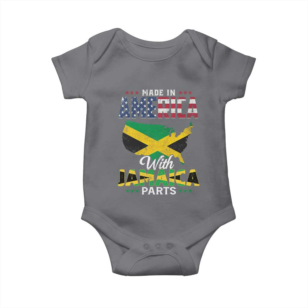 Made In America With Jamaica Parts Baby Onesie Jamaican American - Wonder Print Shop
