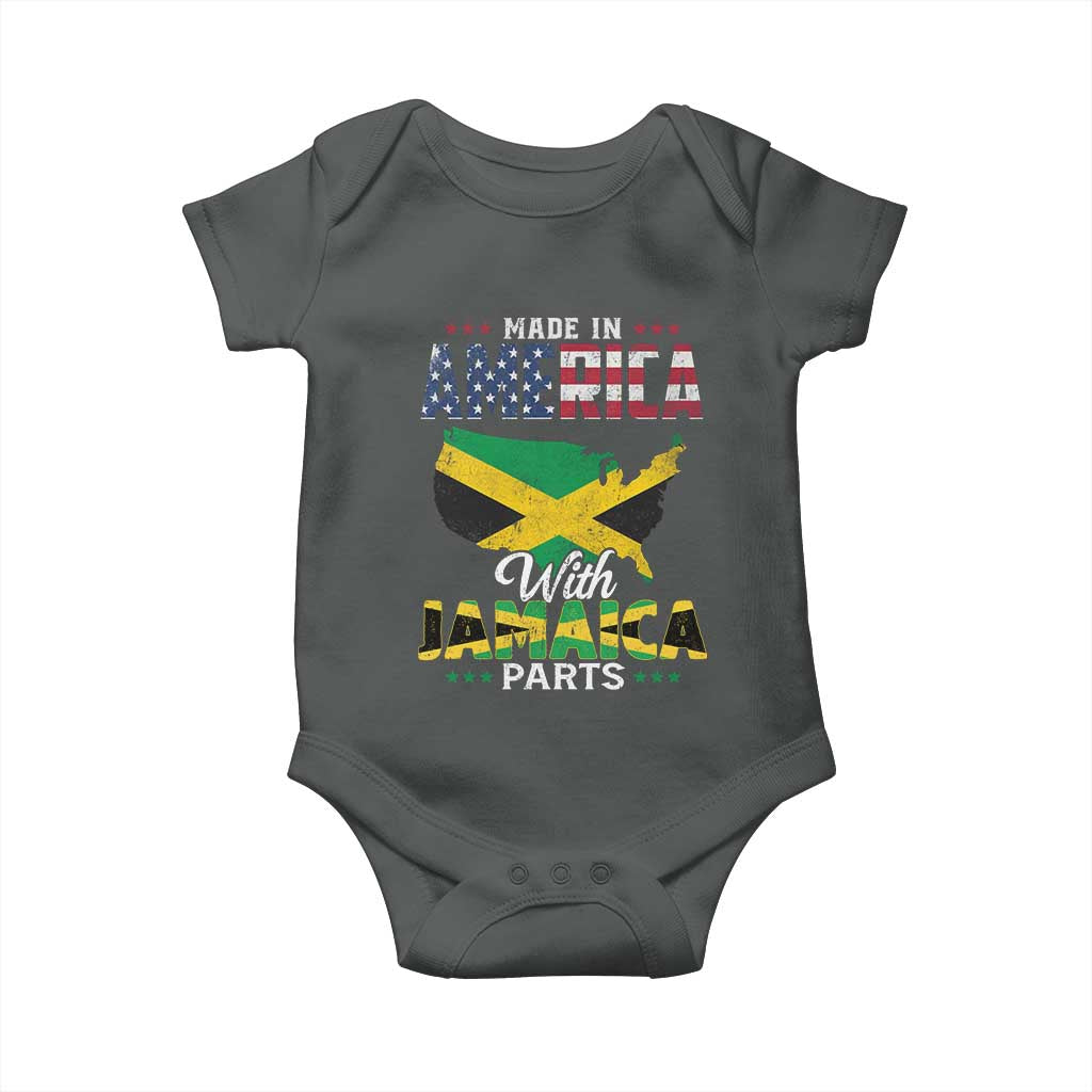 Made In America With Jamaica Parts Baby Onesie Jamaican American - Wonder Print Shop