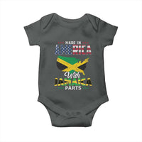 Made In America With Jamaica Parts Baby Onesie Jamaican American - Wonder Print Shop