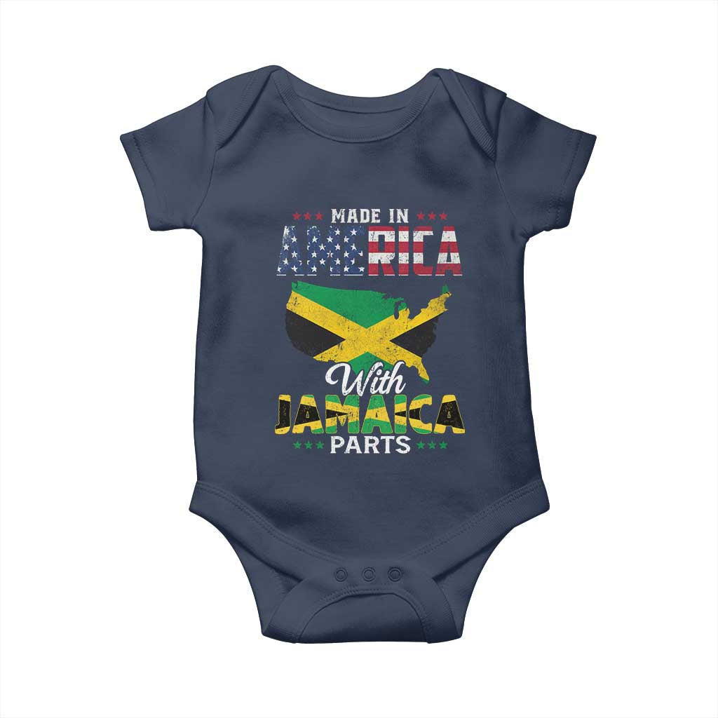 Made In America With Jamaica Parts Baby Onesie Jamaican American - Wonder Print Shop