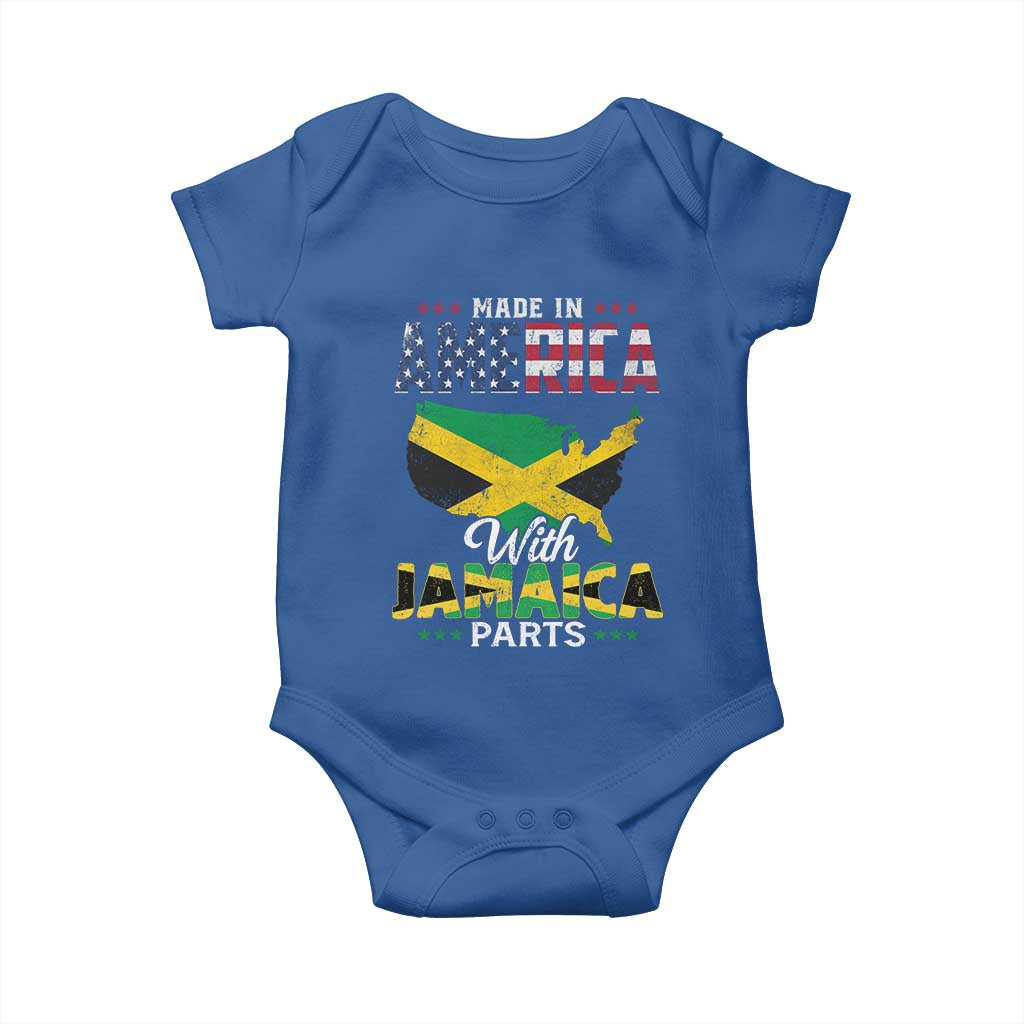 Made In America With Jamaica Parts Baby Onesie Jamaican American - Wonder Print Shop