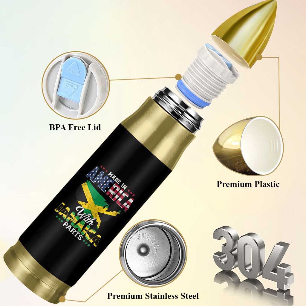 Made In America With Jamaica Parts Bullet Tumbler Jamaican American - Wonder Print Shop