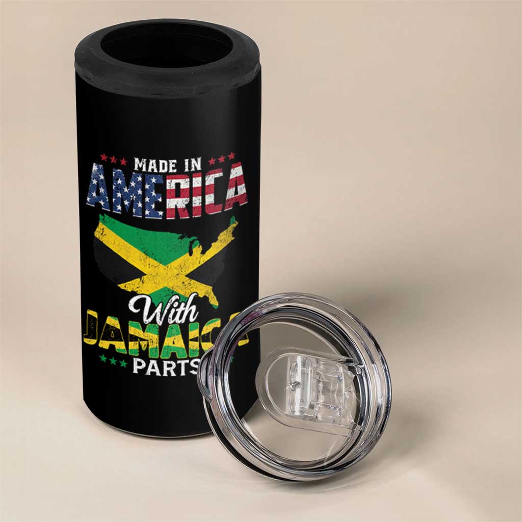 Made In America With Jamaica Parts 4 in 1 Can Cooler Tumbler Jamaican American - Wonder Print Shop
