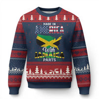 Made In America With Jamaica Parts Ugly Christmas Sweater Jamaican American - Wonder Print Shop