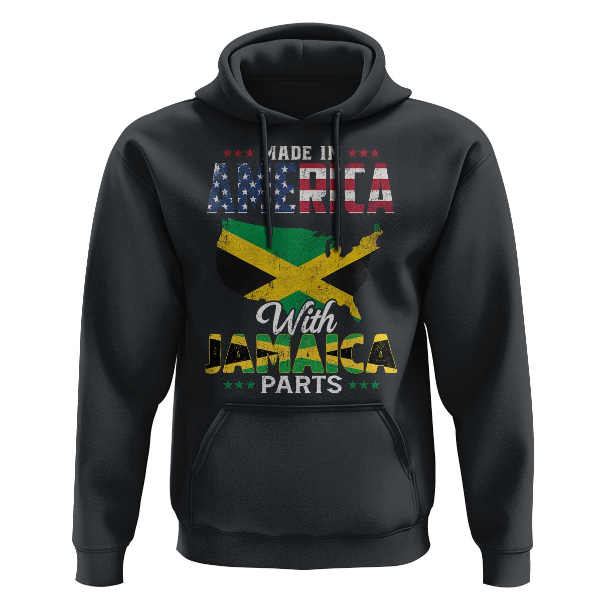 Made In America With Jamaica Parts Hoodie Jamaican American - Wonder Print Shop