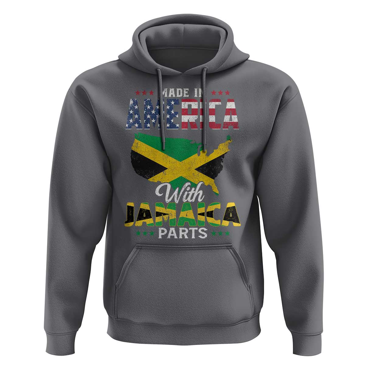 Made In America With Jamaica Parts Hoodie Jamaican American - Wonder Print Shop