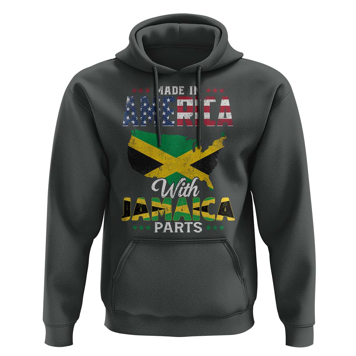 Made In America With Jamaica Parts Hoodie Jamaican American - Wonder Print Shop