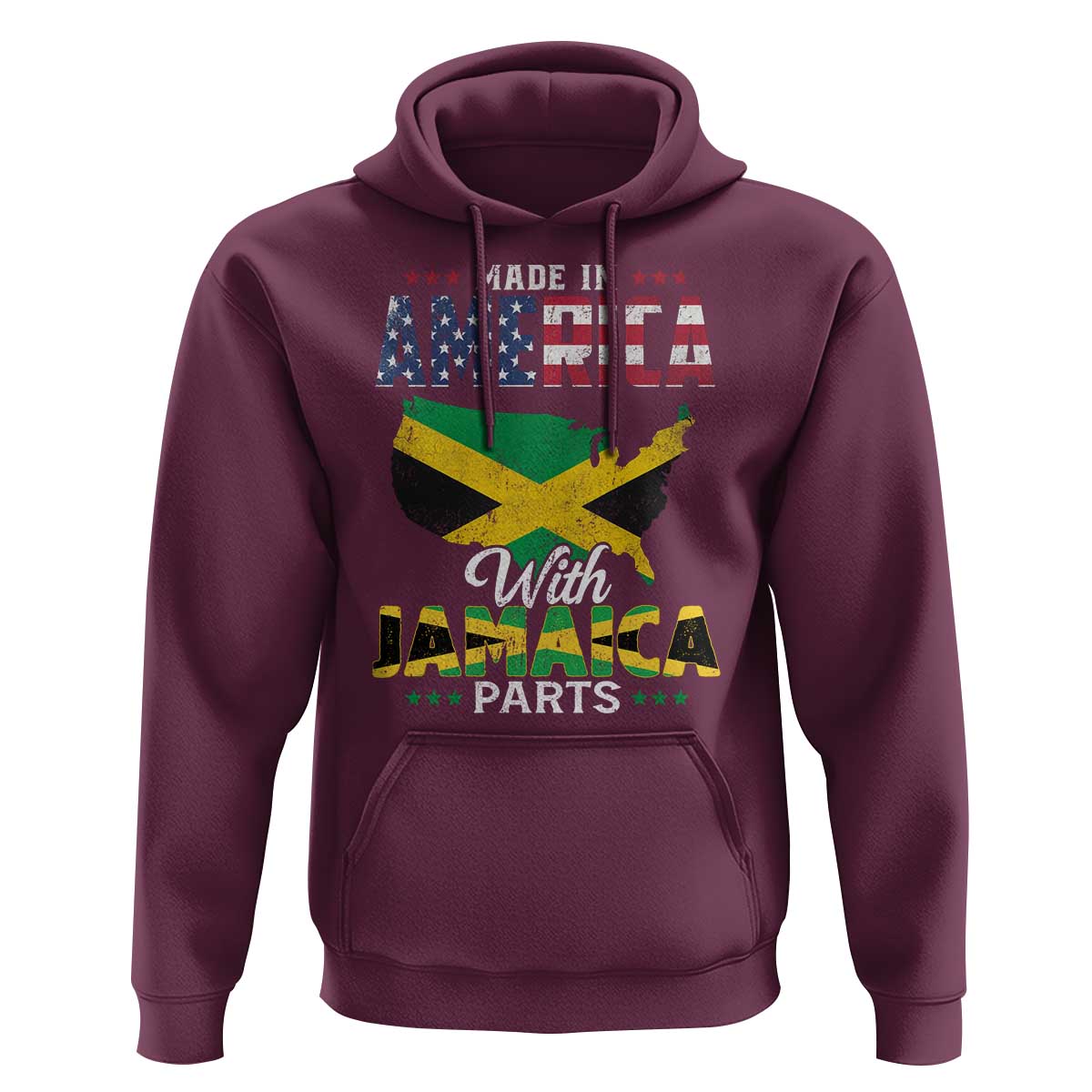 Made In America With Jamaica Parts Hoodie Jamaican American - Wonder Print Shop