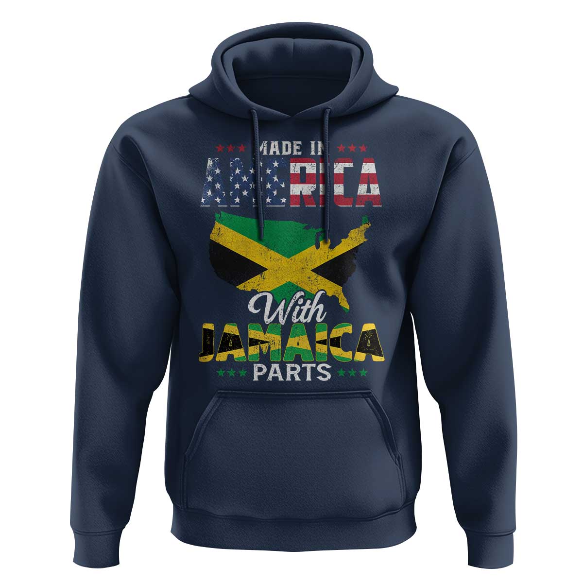 Made In America With Jamaica Parts Hoodie Jamaican American - Wonder Print Shop