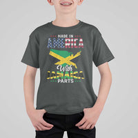 Made In America With Jamaica Parts T Shirt For Kid Jamaican American - Wonder Print Shop