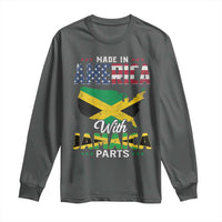 Made In America With Jamaica Parts Long Sleeve Shirt Jamaican American - Wonder Print Shop