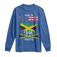 Made In America With Jamaica Parts Long Sleeve Shirt Jamaican American - Wonder Print Shop
