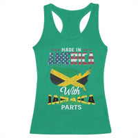 Made In America With Jamaica Parts Racerback Tank Top Jamaican American - Wonder Print Shop