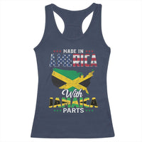 Made In America With Jamaica Parts Racerback Tank Top Jamaican American - Wonder Print Shop