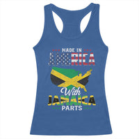 Made In America With Jamaica Parts Racerback Tank Top Jamaican American - Wonder Print Shop