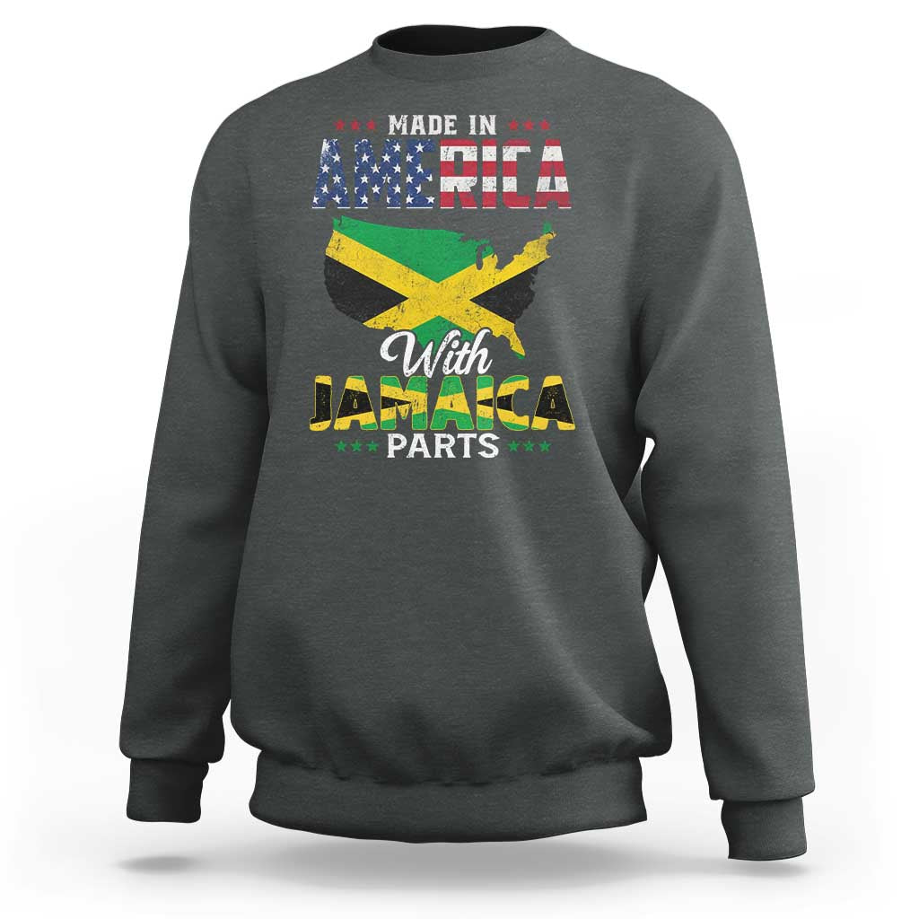 Made In America With Jamaica Parts Sweatshirt Jamaican American - Wonder Print Shop