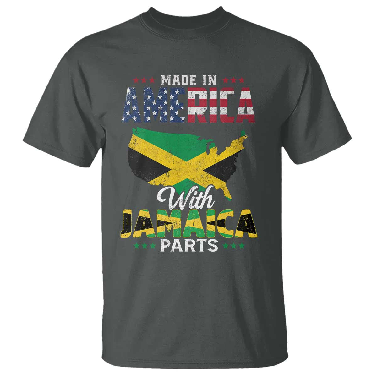 Made In America With Jamaica Parts T Shirt Jamaican American - Wonder Print Shop