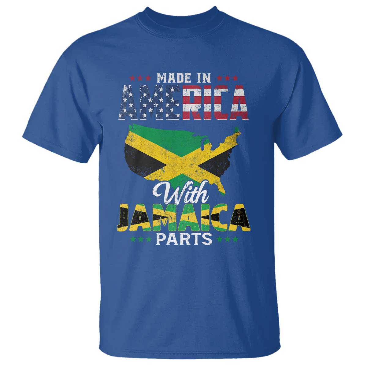 Made In America With Jamaica Parts T Shirt Jamaican American - Wonder Print Shop