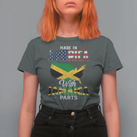Made In America With Jamaica Parts T Shirt For Women Jamaican American - Wonder Print Shop