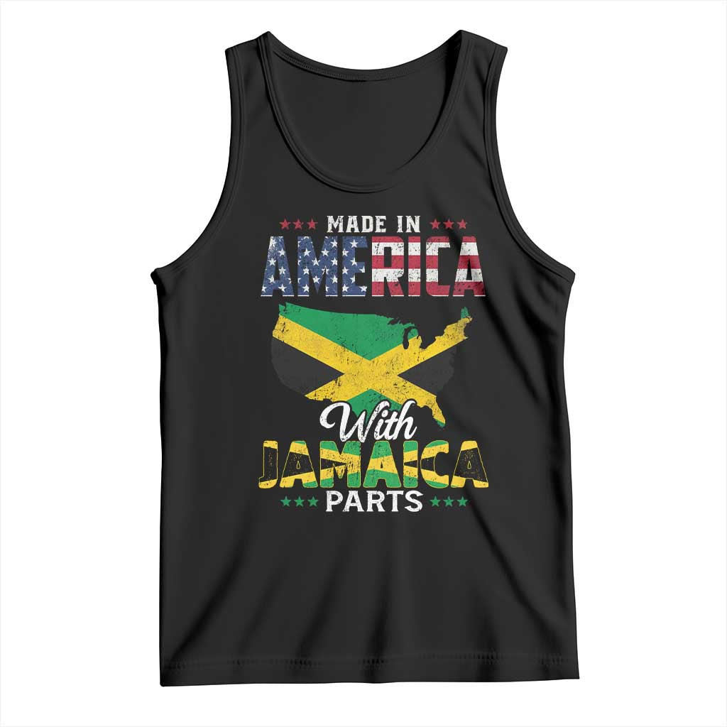 Made In America With Jamaica Parts Tank Top Jamaican American - Wonder Print Shop