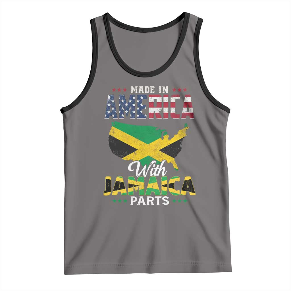 Made In America With Jamaica Parts Tank Top Jamaican American - Wonder Print Shop