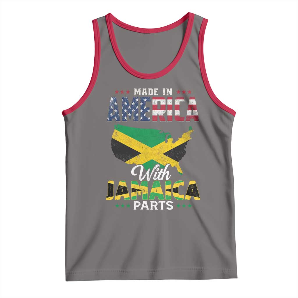 Made In America With Jamaica Parts Tank Top Jamaican American - Wonder Print Shop