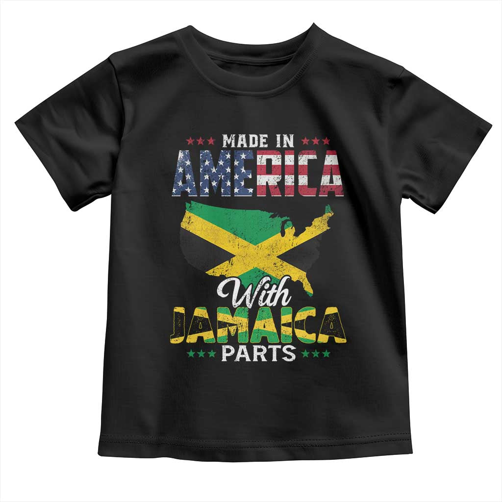 Made In America With Jamaica Parts Toddler T Shirt Jamaican American - Wonder Print Shop