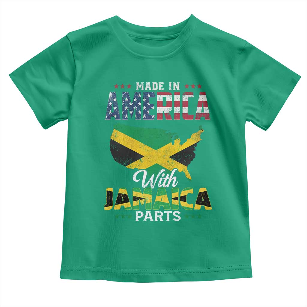 Made In America With Jamaica Parts Toddler T Shirt Jamaican American - Wonder Print Shop