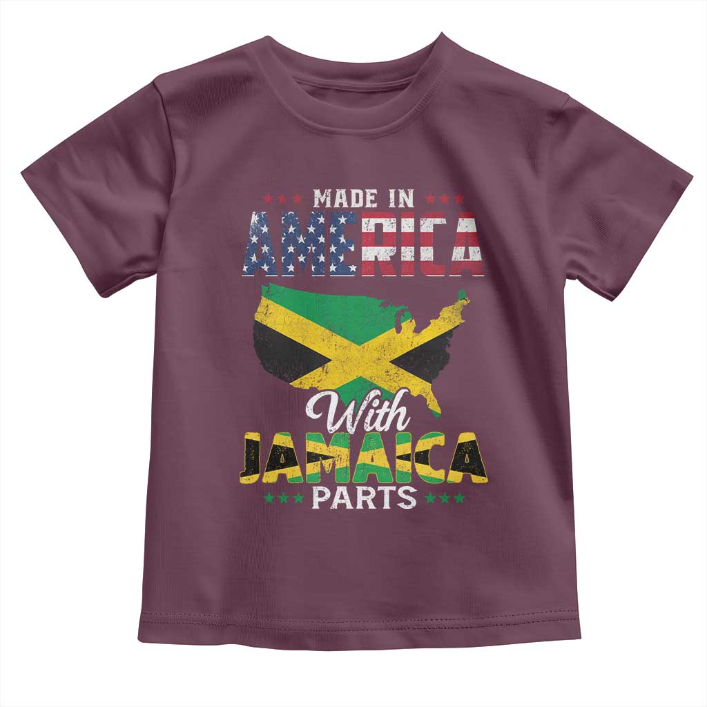 Made In America With Jamaica Parts Toddler T Shirt Jamaican American - Wonder Print Shop