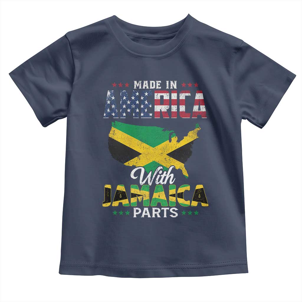 Made In America With Jamaica Parts Toddler T Shirt Jamaican American - Wonder Print Shop