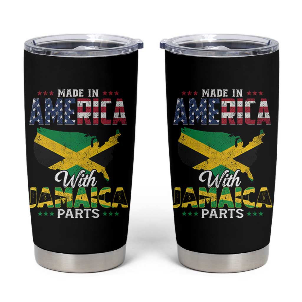 Made In America With Jamaica Parts Tumbler Cup Jamaican American - Wonder Print Shop