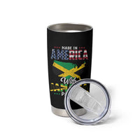 Made In America With Jamaica Parts Tumbler Cup Jamaican American - Wonder Print Shop