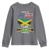 Made In America With Jamaica Parts Youth Sweatshirt Jamaican American - Wonder Print Shop