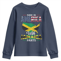 Made In America With Jamaica Parts Youth Sweatshirt Jamaican American - Wonder Print Shop