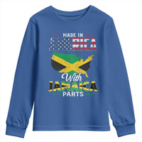 Made In America With Jamaica Parts Youth Sweatshirt Jamaican American - Wonder Print Shop