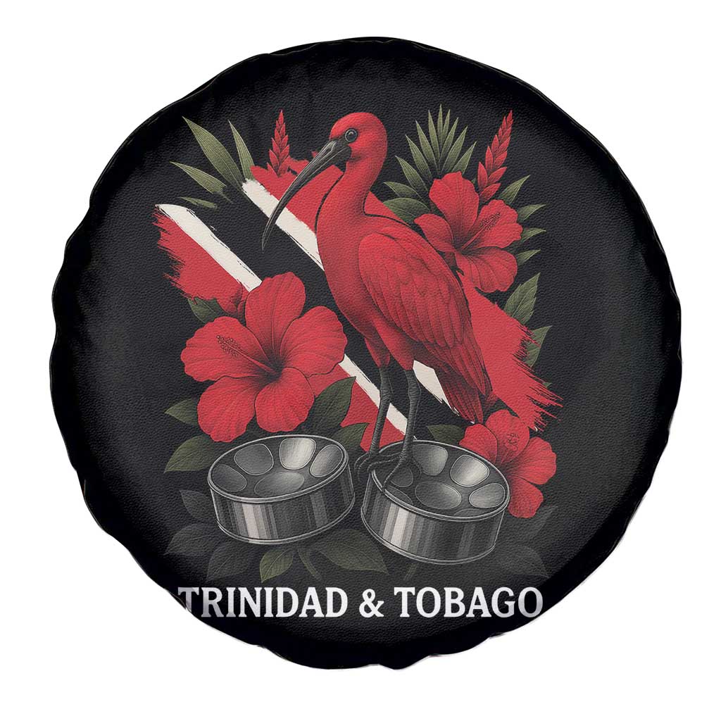 Trinidadian and Tobagonian Pride Spare Tire Cover Trinidadian Roots Scarlet Ibis Steelpans - Wonder Print Shop