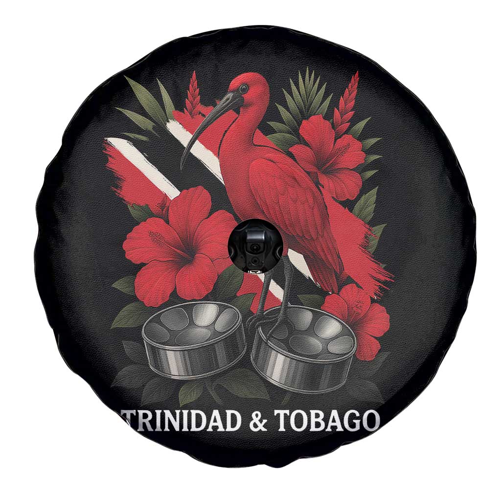 Trinidadian and Tobagonian Pride Spare Tire Cover Trinidadian Roots Scarlet Ibis Steelpans - Wonder Print Shop