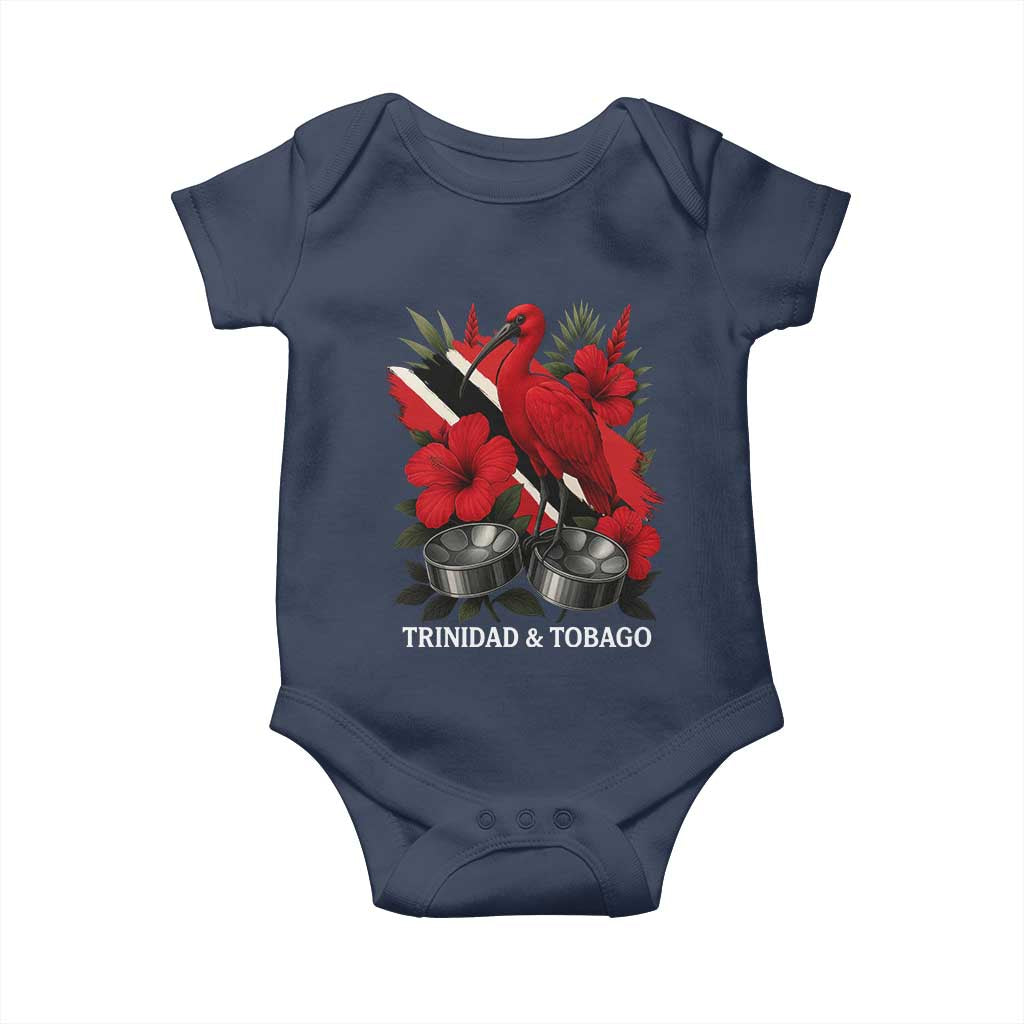 Trinidadian and Tobagonian Pride Baby Onesie Trinidadian Roots Scarlet Ibis Steelpans - Wonder Print Shop