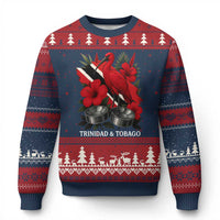 Trinidadian and Tobagonian Pride Ugly Christmas Sweater Trinidadian Roots Scarlet Ibis Steelpans - Wonder Print Shop
